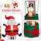 Costway 8 FT Inflatable Santa Claus & Reindeer Giant Hot Air Balloon with LED Lights
